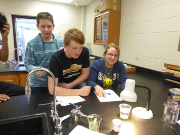 The Photosynthesis Experiment completed by Biology students.