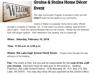Grains and Stains Event