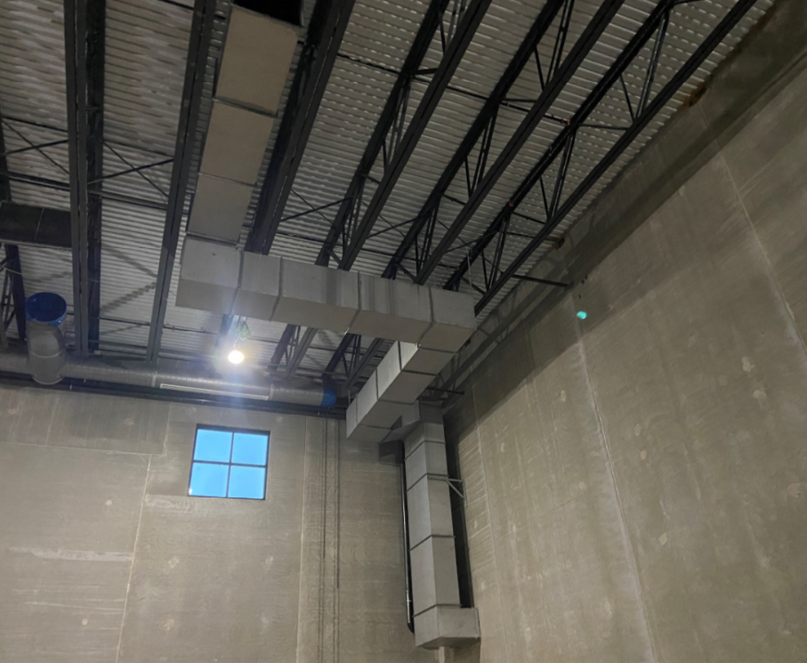 Gym Ceiling Duct Work