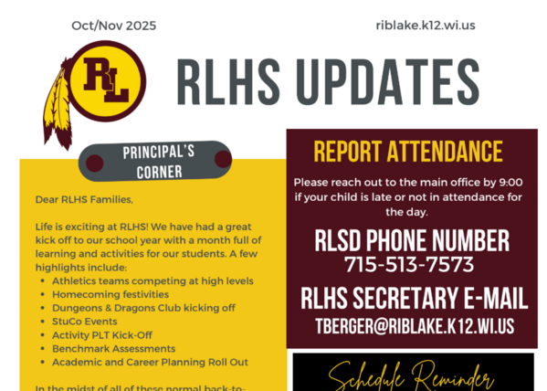 Rib Lake High School Monthly Newsletter