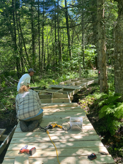 Lots of drilling screws into place