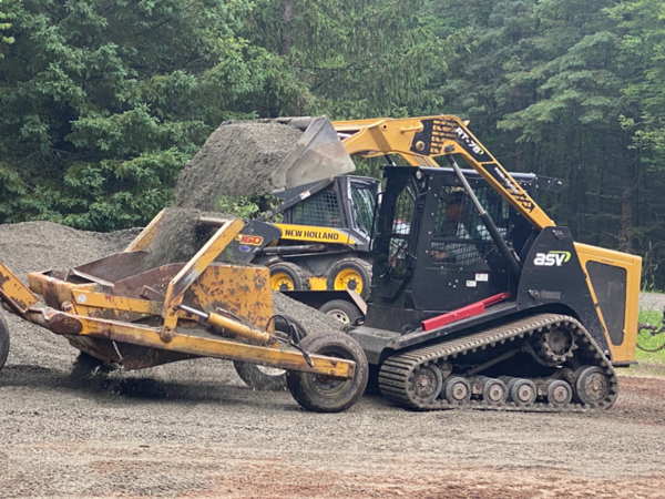 scooping loads of gravel