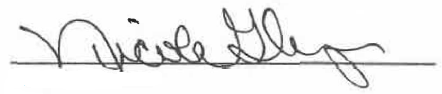 Signature of Nicole Glenzer, Board Clerk