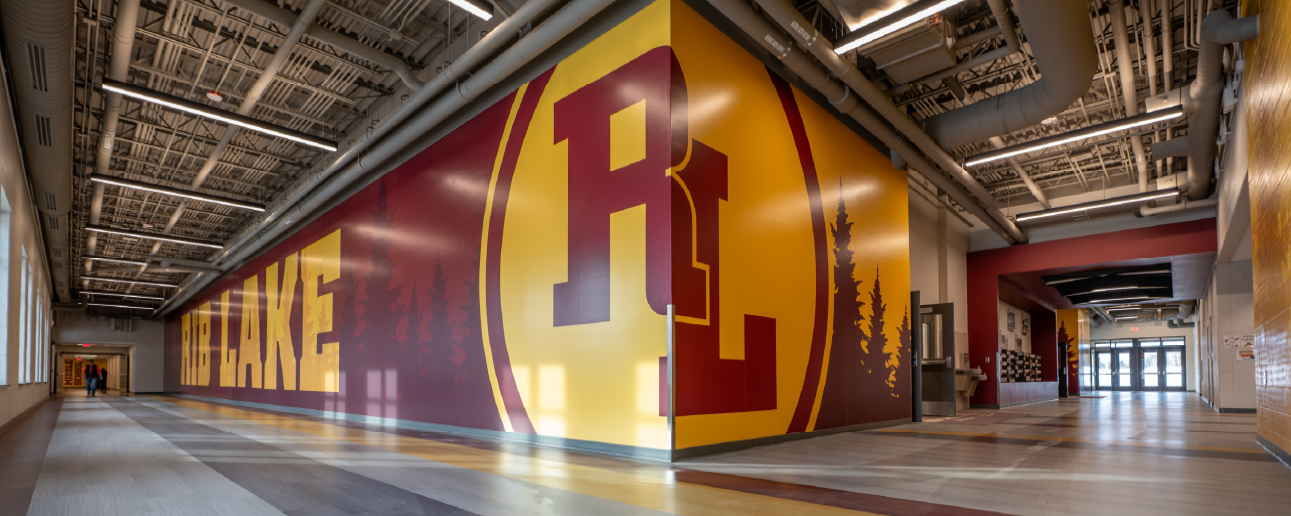 The corridor has been cleaned and is ready for the grand opening.